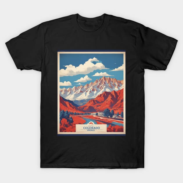 Colorado United States of America Tourism Vintage Poster T-Shirt by TravelersGems